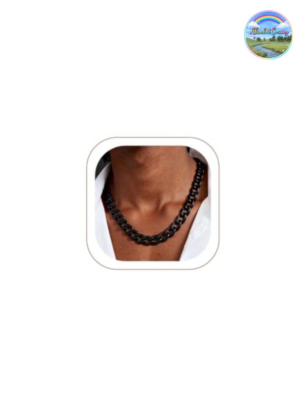 Men's Cuban Link Chain Necklace 316L Stainless Steel Gold Plated Lobster Clasp